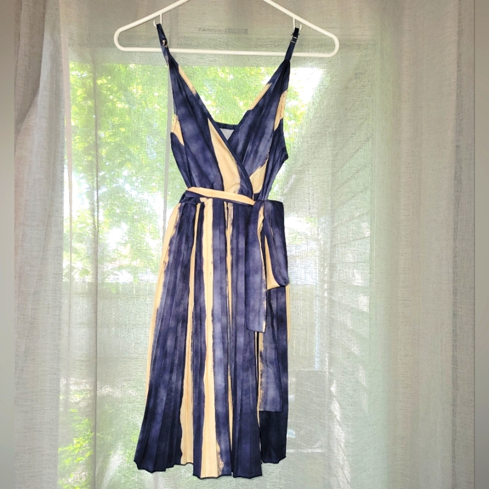 Boho Striped Spaghetti Strap Cami Dress